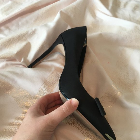 Ted baker black gold bow high heels size 36 5.5 / 6 nwot - Picture 5 of 15